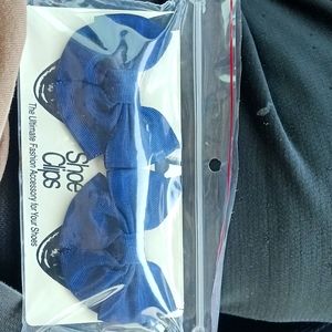 ShoeClips, blue bow, fashion accessories for shoes / heels / Pumps